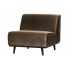 Statement fauteuil fluweel taupe